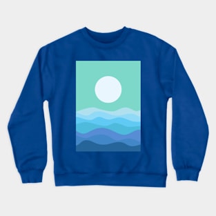 mountain blue abstract Crewneck Sweatshirt